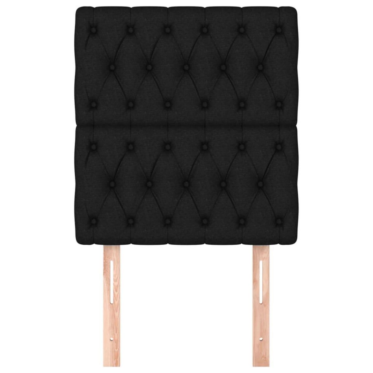 VIDAXL Tetes de lit 2 pcs Noir 80x7x78/88 cm Tissu