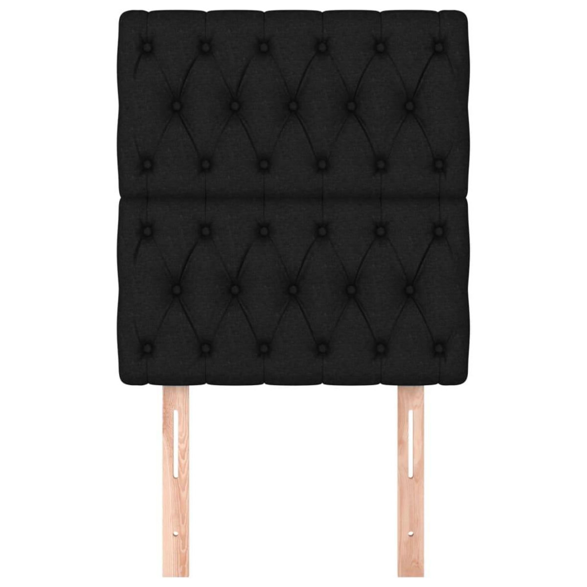 VIDAXL Tetes de lit 2 pcs Noir 80x7x78/88 cm Tissu