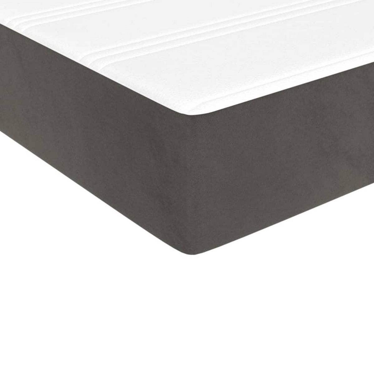VIDAXL Matelas de lit a ressorts ensaches Gris fonce 140x200x20 cm