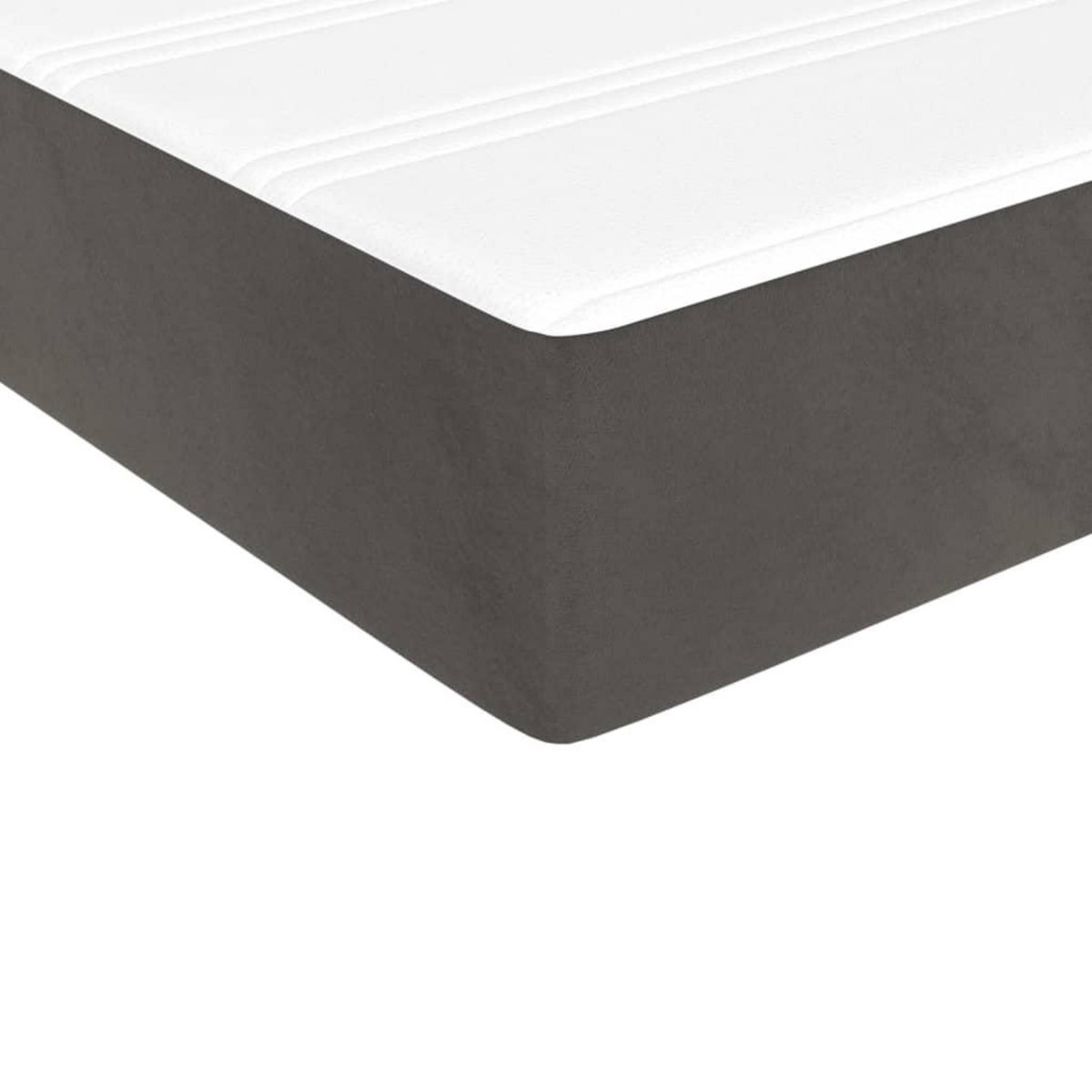 VIDAXL Matelas de lit a ressorts ensaches Gris fonce 140x200x20 cm