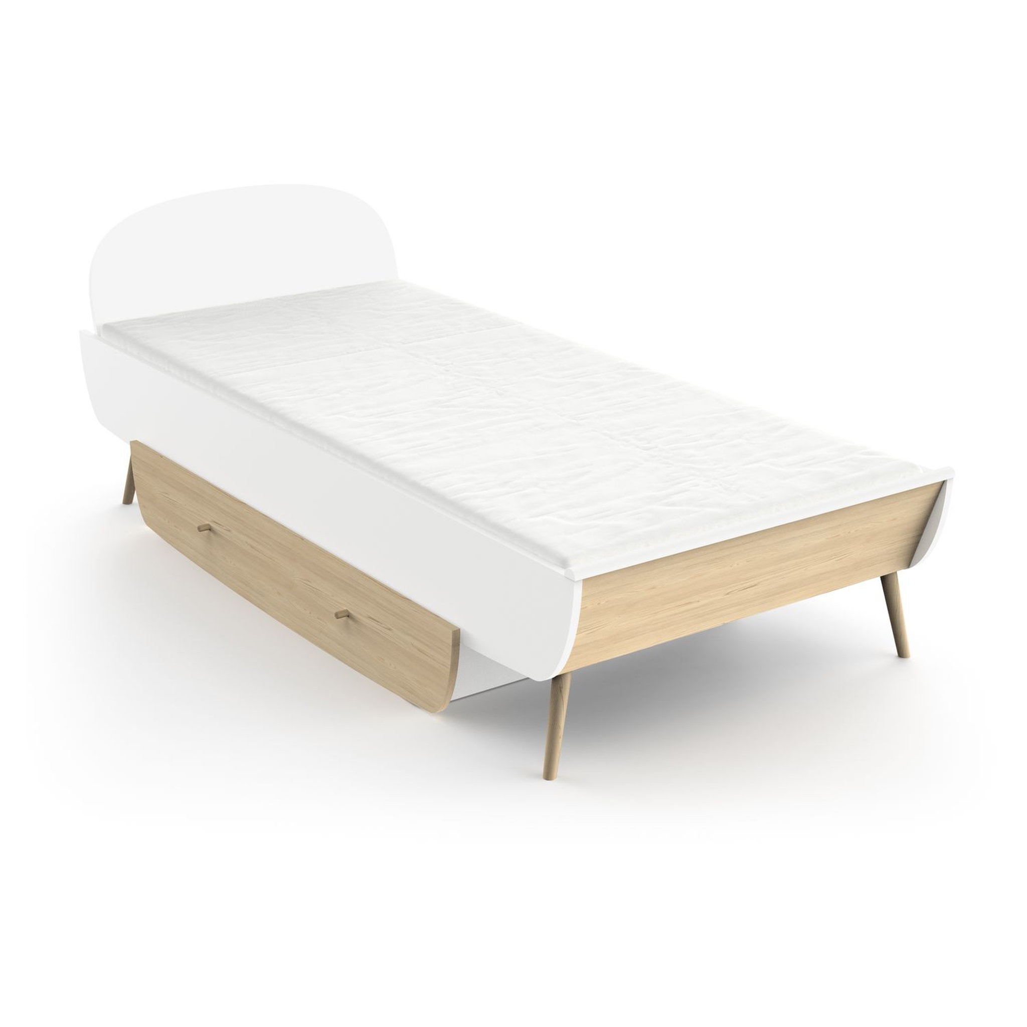 Voir la diapositive 5 : Lit enfant 90X200 cm blanc LINIA 