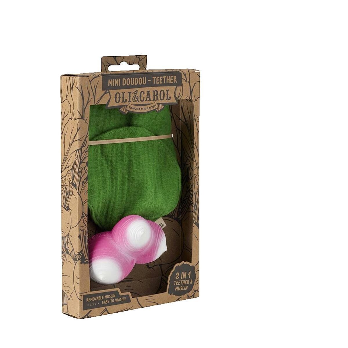 Le Mini Marcel Doudou 1er âge Oli&Carol Ramona le radis vert