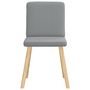 Voir la diapositive 4 : VIDAXL Chaises a manger lot de 6 gris clair tissu