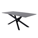 Paris Prix Table à Manger  Piazza  180cm Gris & Noir