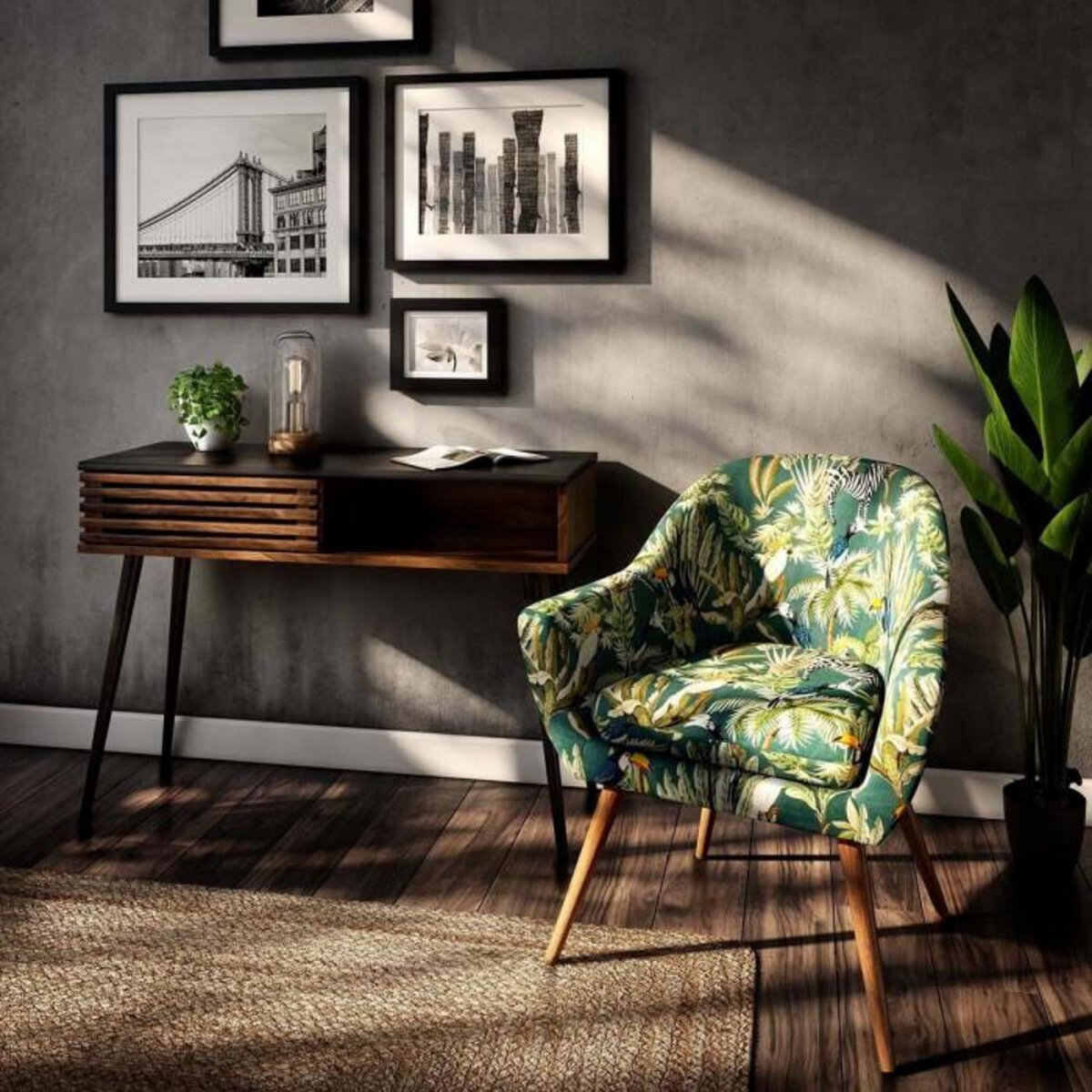 ATMOSPHERA Cadre Photo Bois 13x18cm Noir