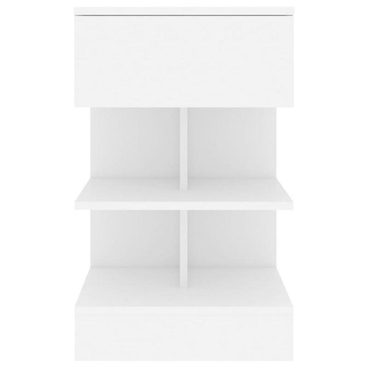 VIDAXL Tables de chevet 2 pcs Blanc 40x35x65 cm Bois d'ingénierie