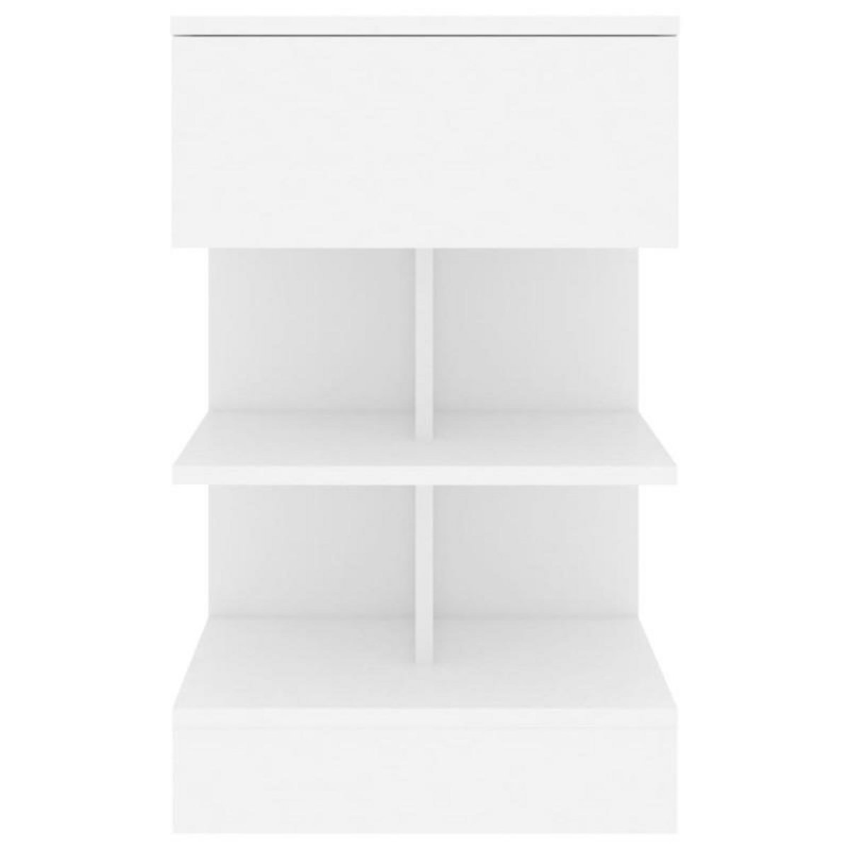 VIDAXL Tables de chevet 2 pcs Blanc 40x35x65 cm Bois d'ingénierie
