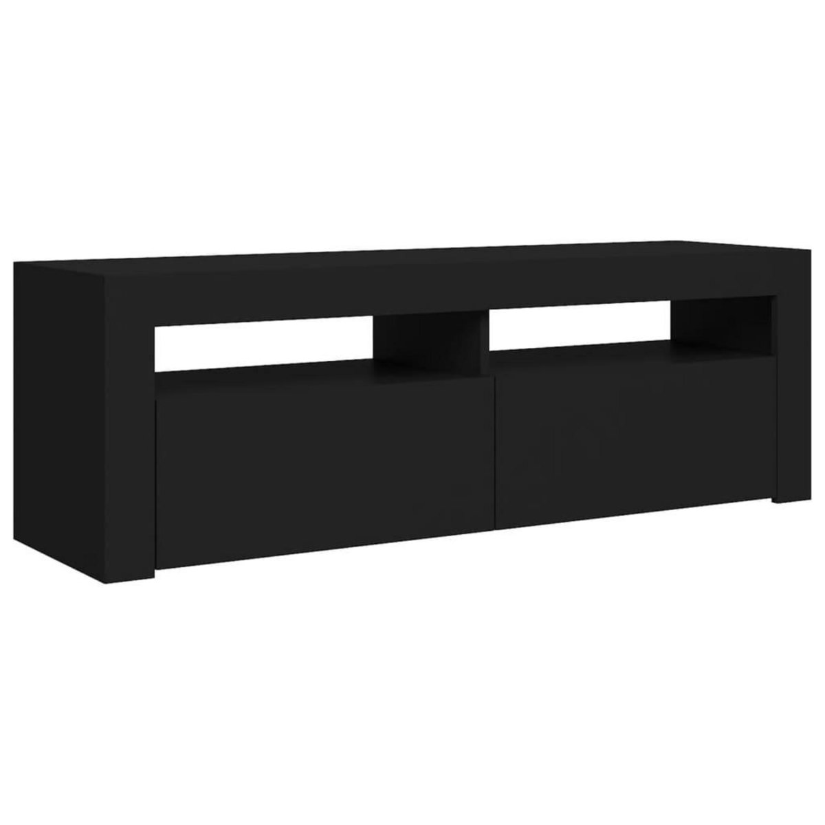 VIDAXL Meuble TV avec lumieres LED noir 120x35x40 cm