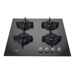 Whirlpool Table de cuisson gaz 60cm 4 feux noir - AGR555MRFR