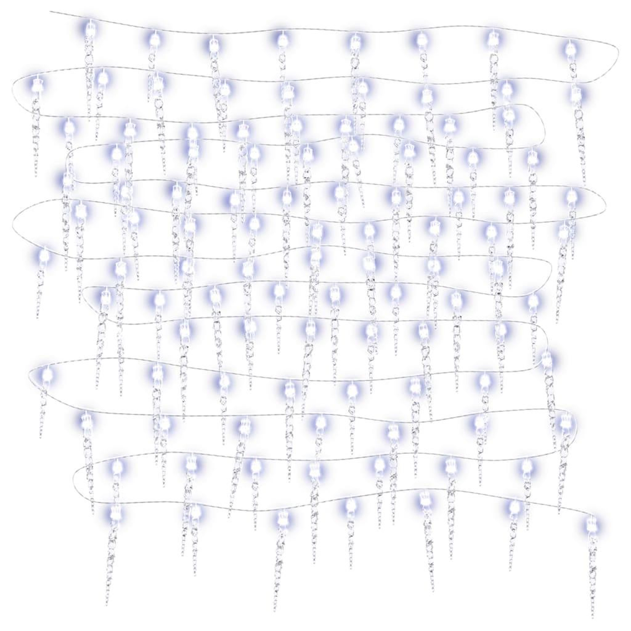 Voir la diapositive 2 : VIDAXL Guirlande lumineuse a glaçons Noël 200 LED blanc acrylique PVC