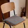 Voir la diapositive 4 : ATMOSPHERA Galette de Chaise Uni  Lilou  38x38cm Gris Foncé