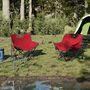 Voir la diapositive 3 : VIDAXL Chaise de camping avec poche pliable lot de 2 rouge