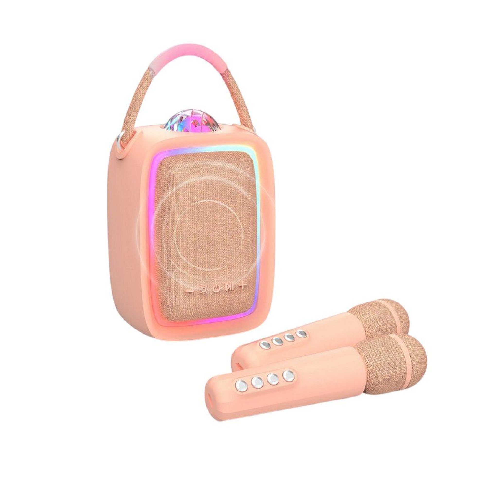 Mob Enceinte et karaoke lumineuse singy party - rose
