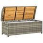 Voir la diapositive 2 : VIDAXL Banc de rangement de jardin 120 cm Resine tressee Gris