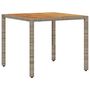 Voir la diapositive 2 : VIDAXL Table de jardin et dessus en bois d'acacia gris resine tressee