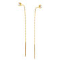 Voir la diapositive 1 : L'ATELIER D'AZUR Boucles d'Oreilles Or 18 Carats 750/000 Jaune Pendantes - Zirconium