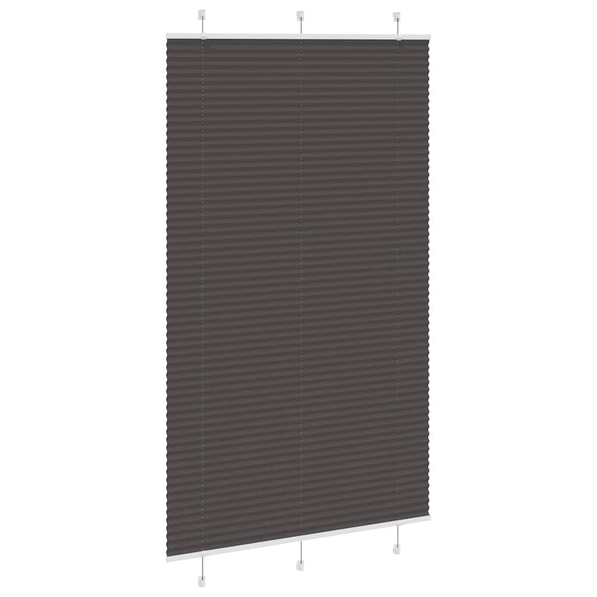 Voir la diapositive 3 : VIDAXL Store plisse noir 120x200 cm largeur du tissu 119,4cm polyester