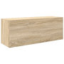 Voir la diapositive 2 : VIDAXL Armoire murale de bain chene sonoma 80x25x30 cm bois ingenierie