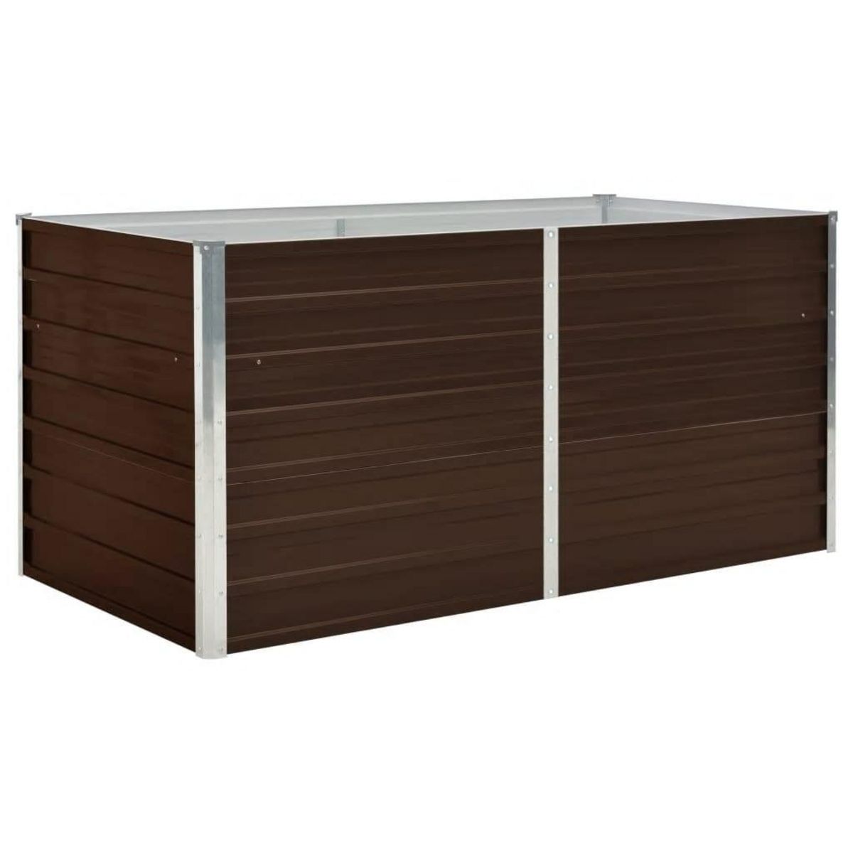 VIDAXL Jardiniere surelevee Marron 160x80x77 cm Acier galvanise