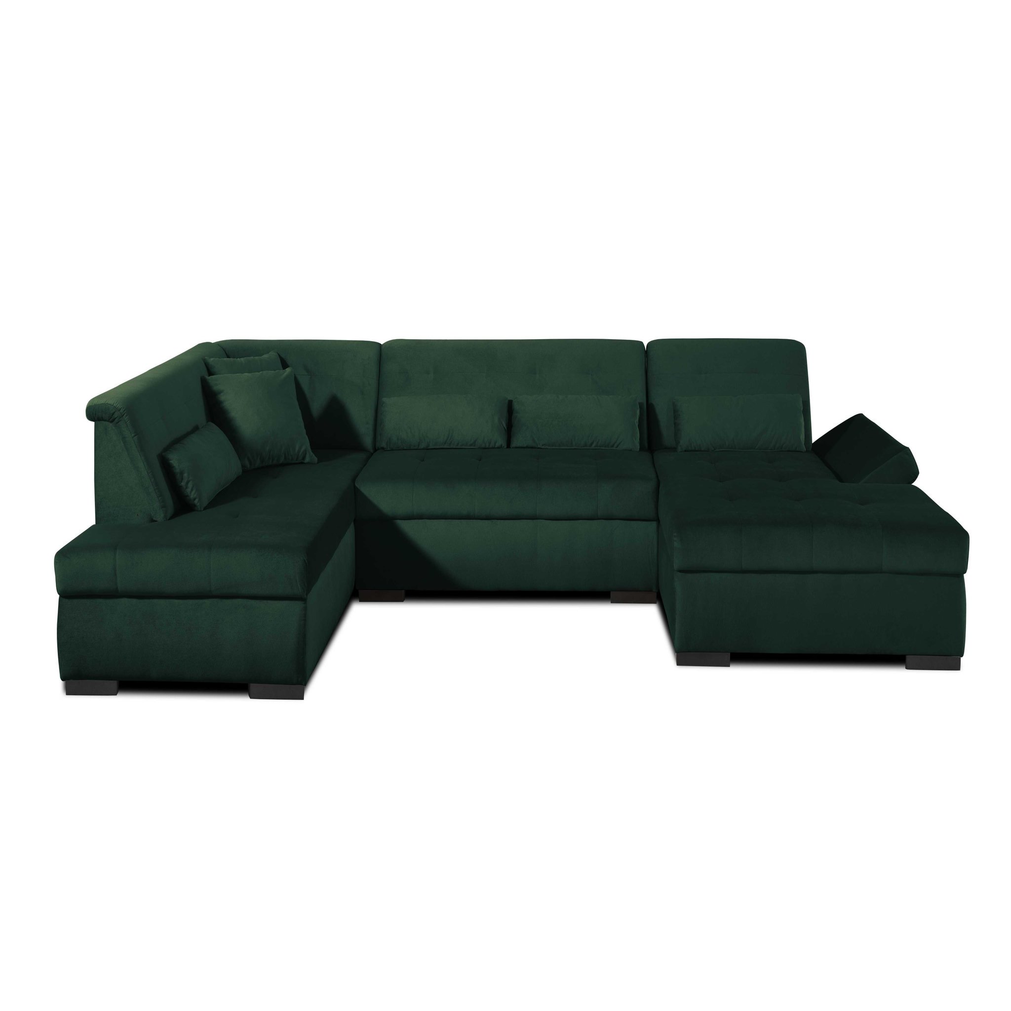 Voir la diapositive 1 : LISA DESIGN Vermont - canapé panoramique d'angle gauche - 7 places - xxl - en velours