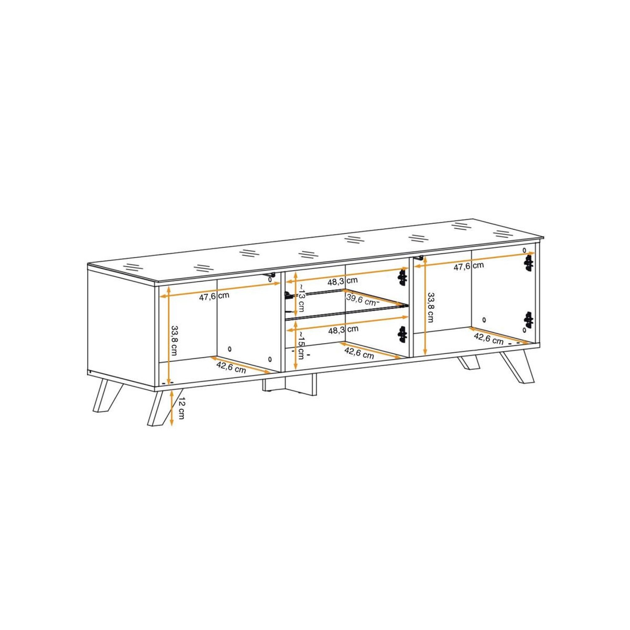 Voir la diapositive 6 : Paris Prix Meuble tv design led  thin  150cm noir & naturel