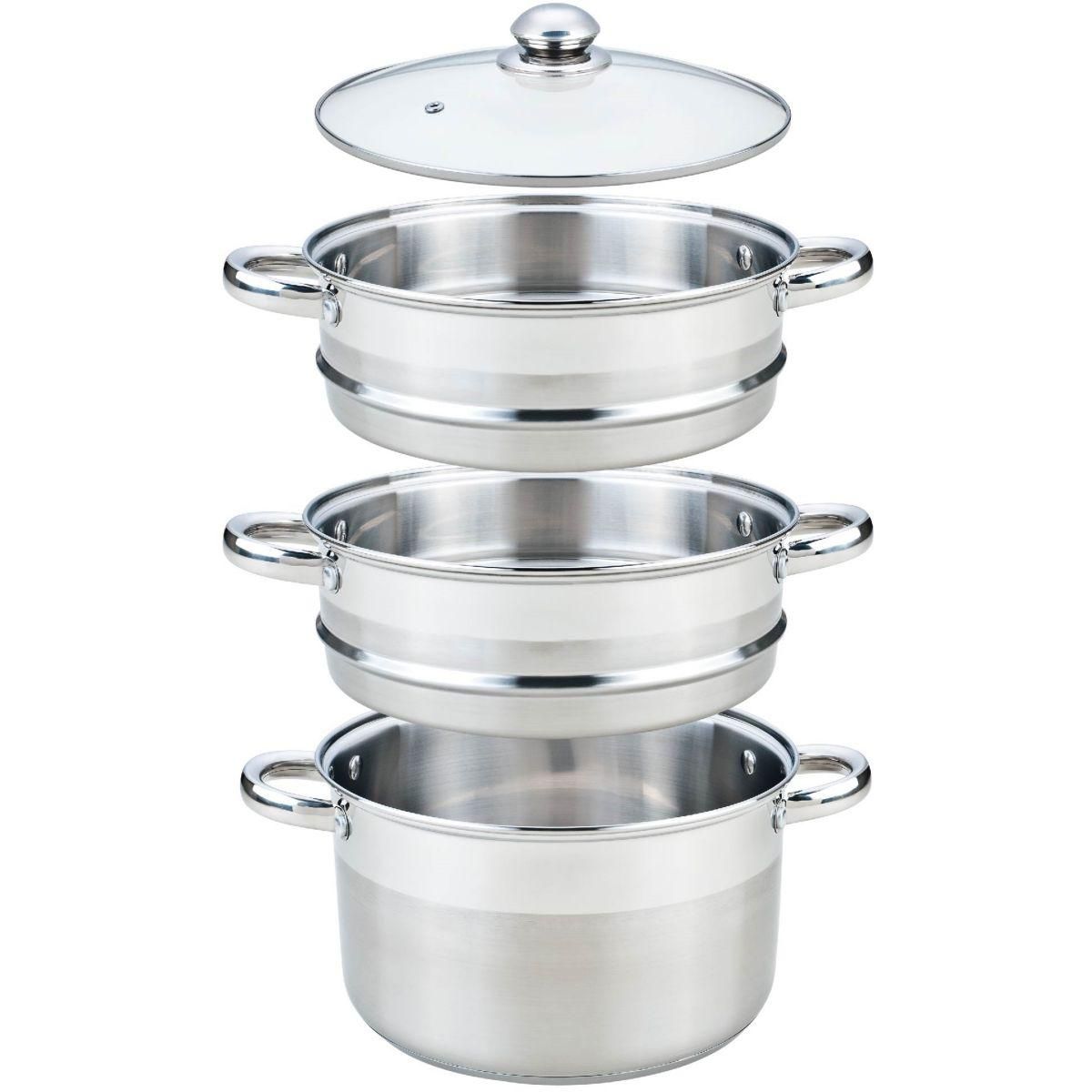 ESSENTIEL B Cuiseur vapeur Vapeur Inox diam 24 cm 3 paniers