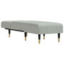 Voir la diapositive 3 : VIDAXL Chaise longue gris clair velours