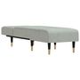 Voir la diapositive 3 : VIDAXL Chaise longue gris clair velours