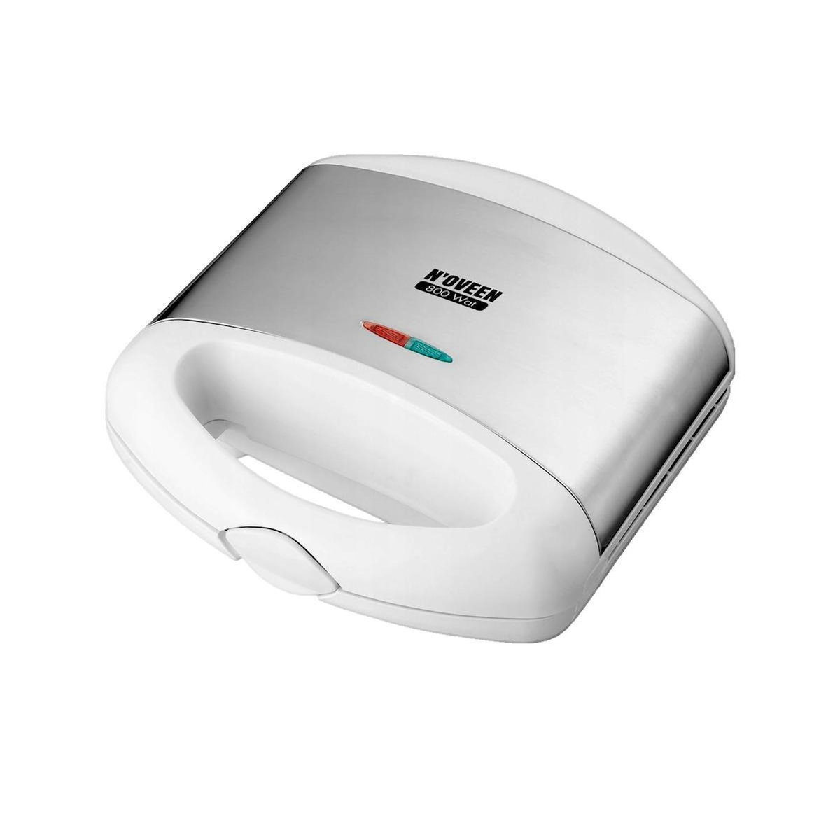 bbnove Grille-pain et appareil à croque-monsieur Noveen SM451 800 Watts Blanc Argenté