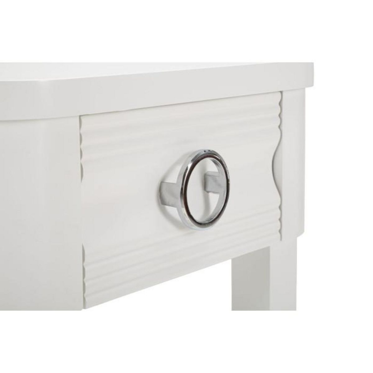 Paris Prix Table de Chevet en Bois  Shine  54cm Blanc