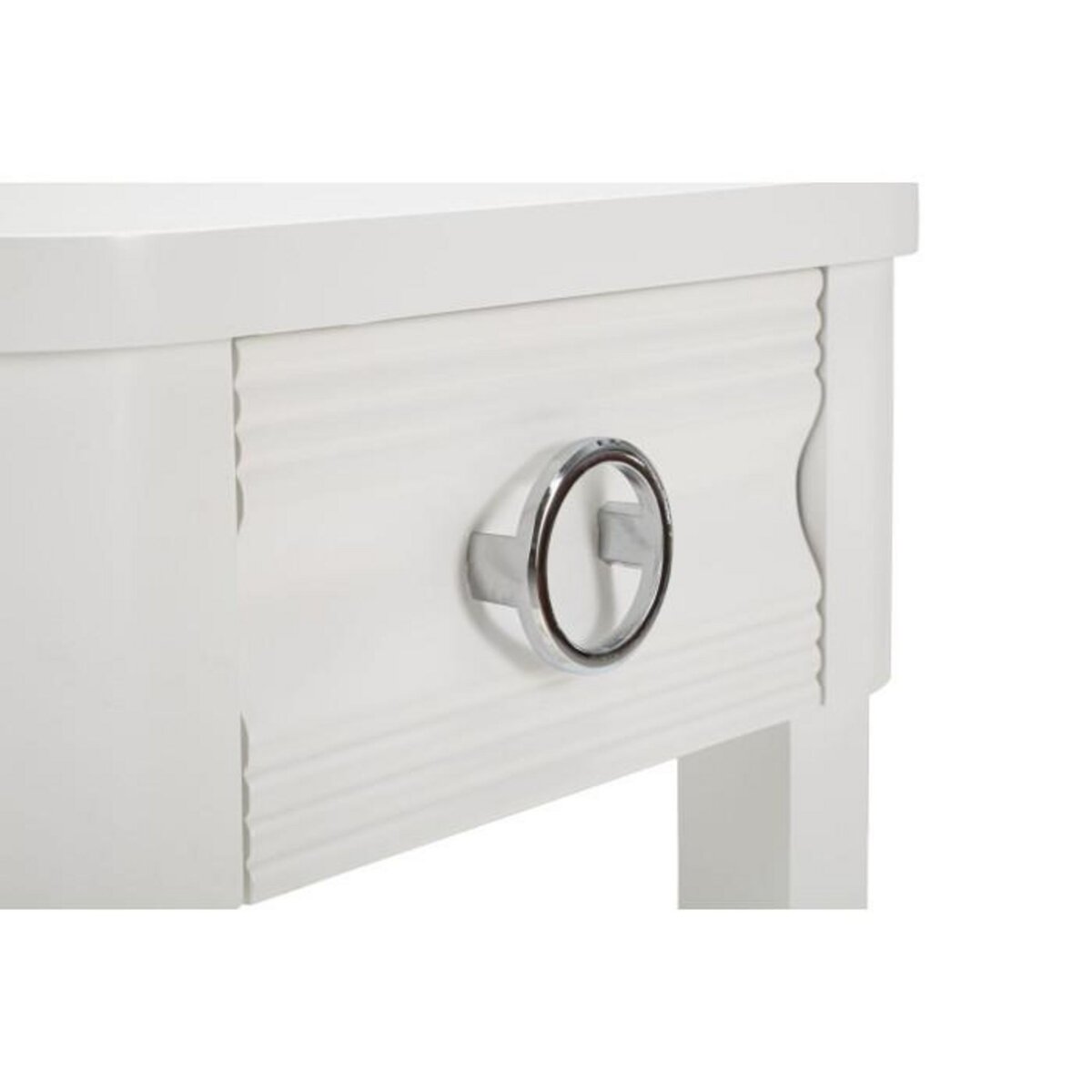 Paris Prix Table de Chevet en Bois  Shine  54cm Blanc
