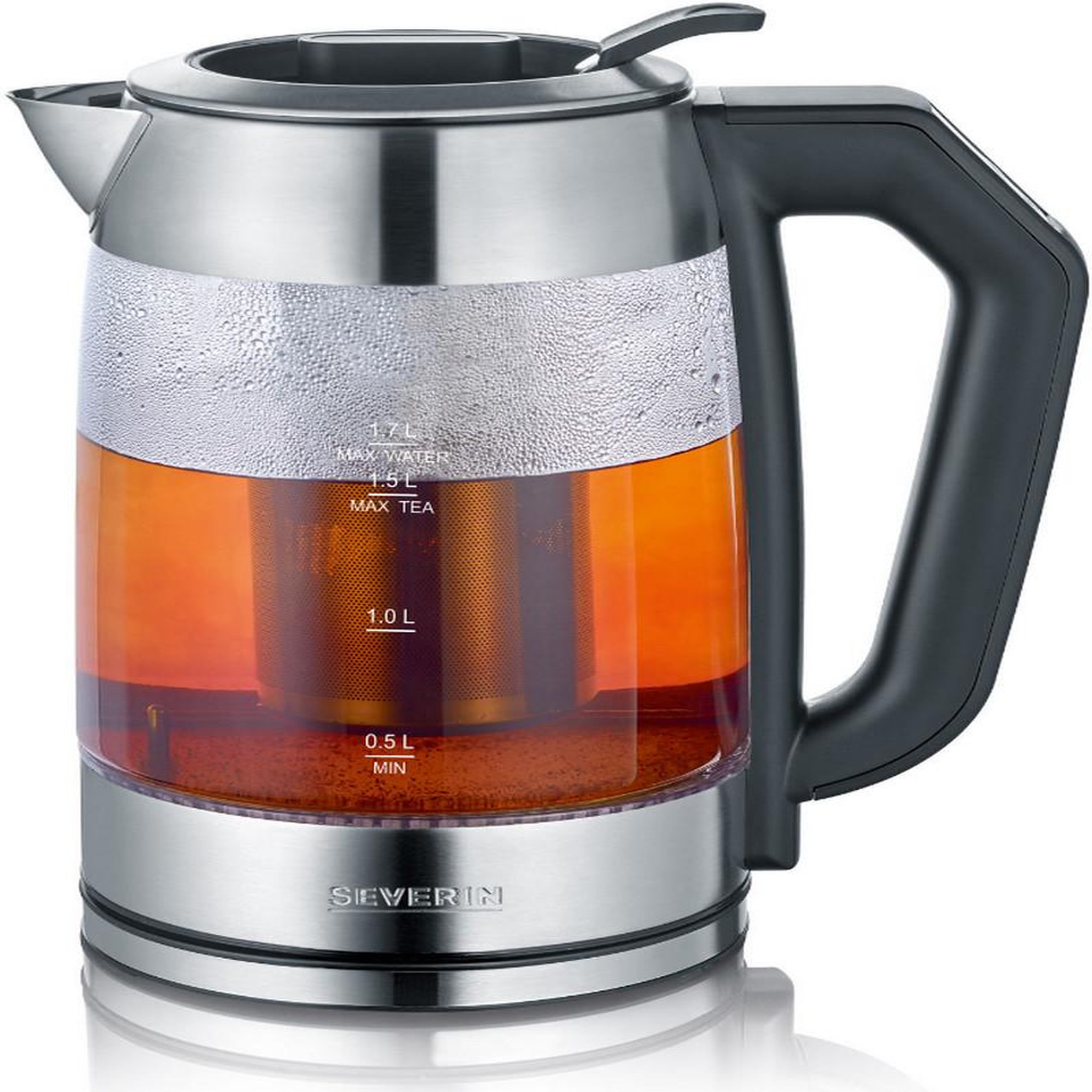 Voir la diapositive 2 : SEVERIN Bouilloire-théière 2en1 1.7l 2200w inox - wk3477
