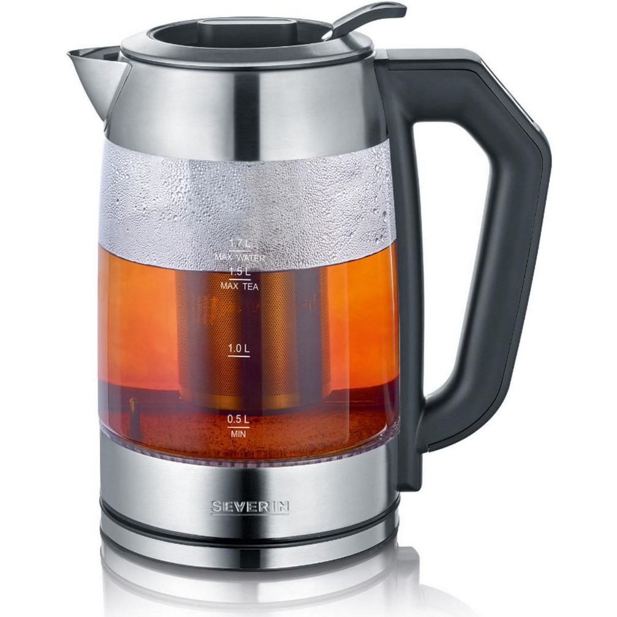 SEVERIN Bouilloire-théière 2en1 1.7l 2200w inox - wk3477