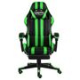 Voir la diapositive 2 : VIDAXL Fauteuil de jeux video avec repose-pied Noir et vert Similicuir