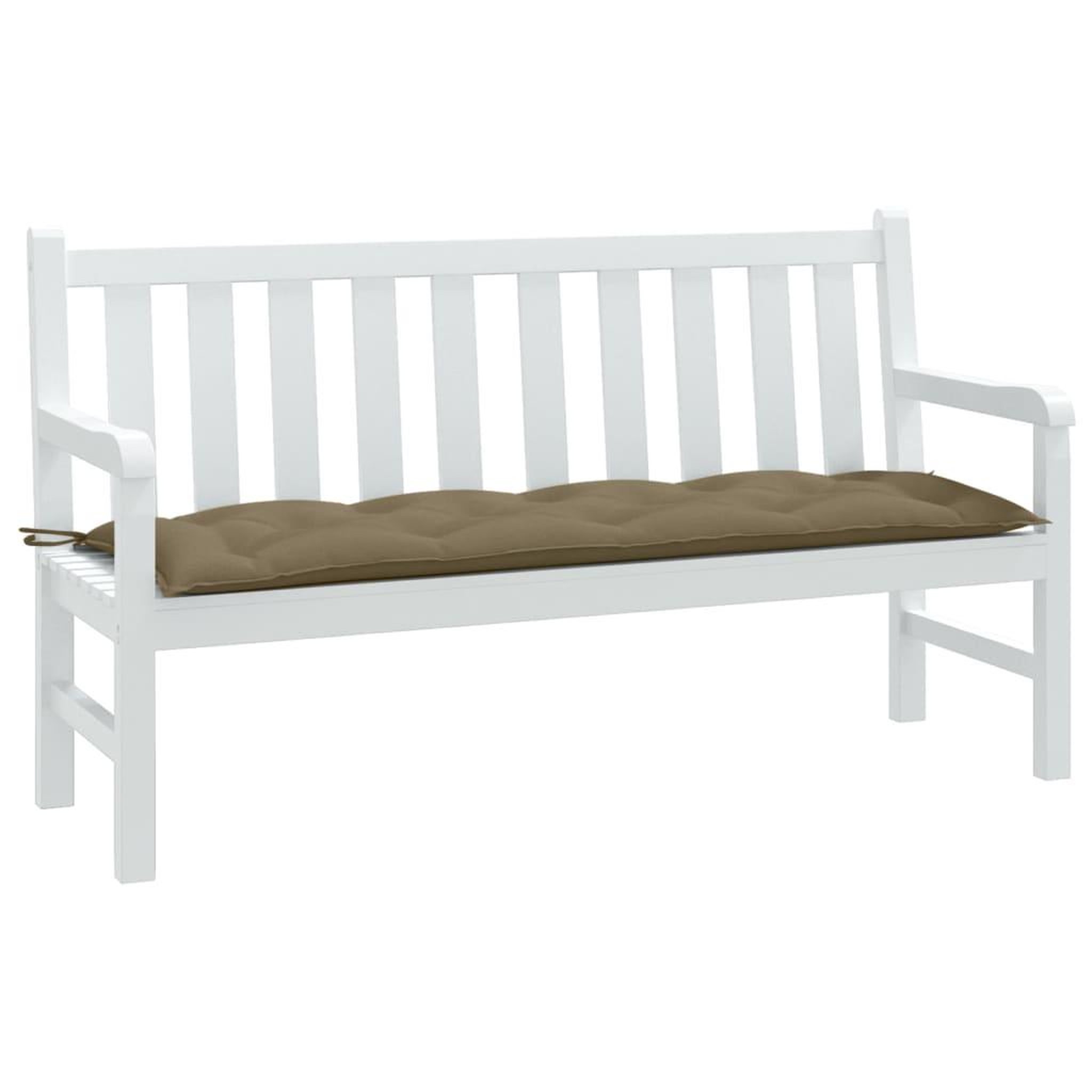 VIDAXL Coussin de banc de jardin taupe melange 150x50x7 cm tissu