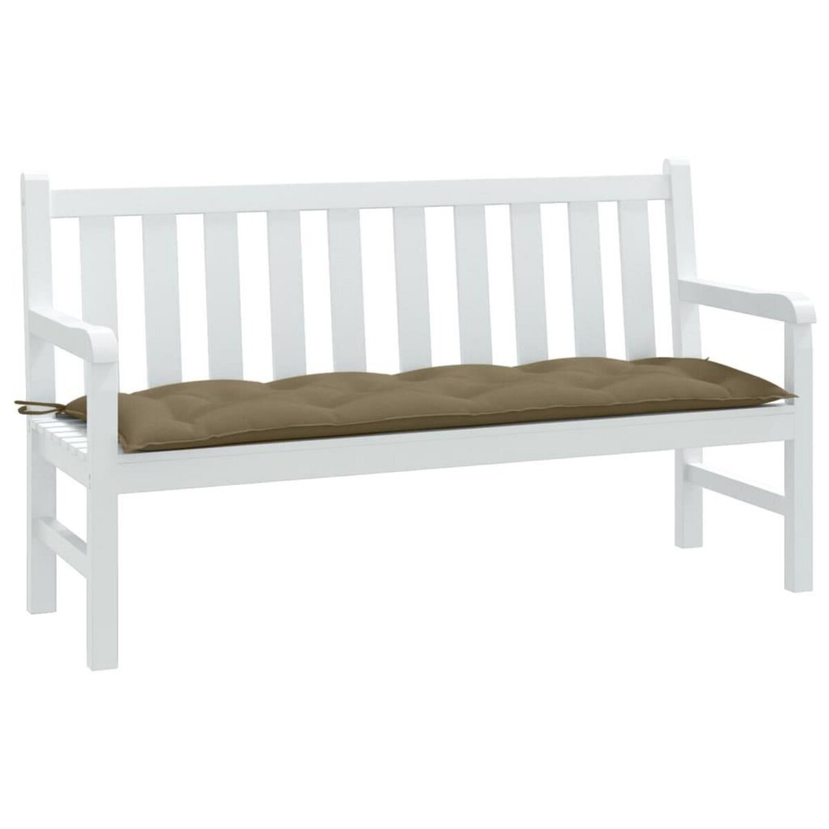 VIDAXL Coussin de banc de jardin taupe melange 150x50x7 cm tissu