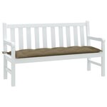 VIDAXL Coussin de banc de jardin taupe melange 150x50x7 cm tissu