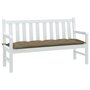 Voir la diapositive 1 : VIDAXL Coussin de banc de jardin taupe melange 150x50x7 cm tissu
