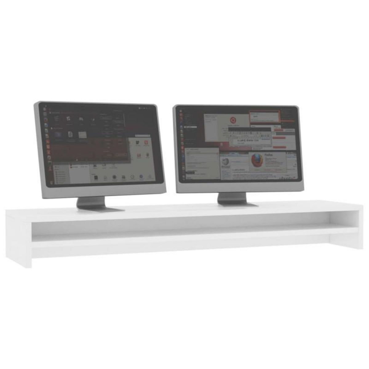 VIDAXL Support de moniteur Blanc 100 x 24 x 13 cm Bois d ingénierie