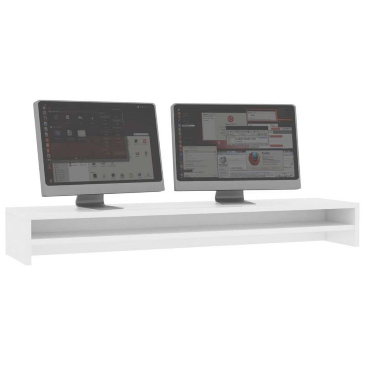 VIDAXL Support de moniteur Blanc 100 x 24 x 13 cm Bois d ingénierie