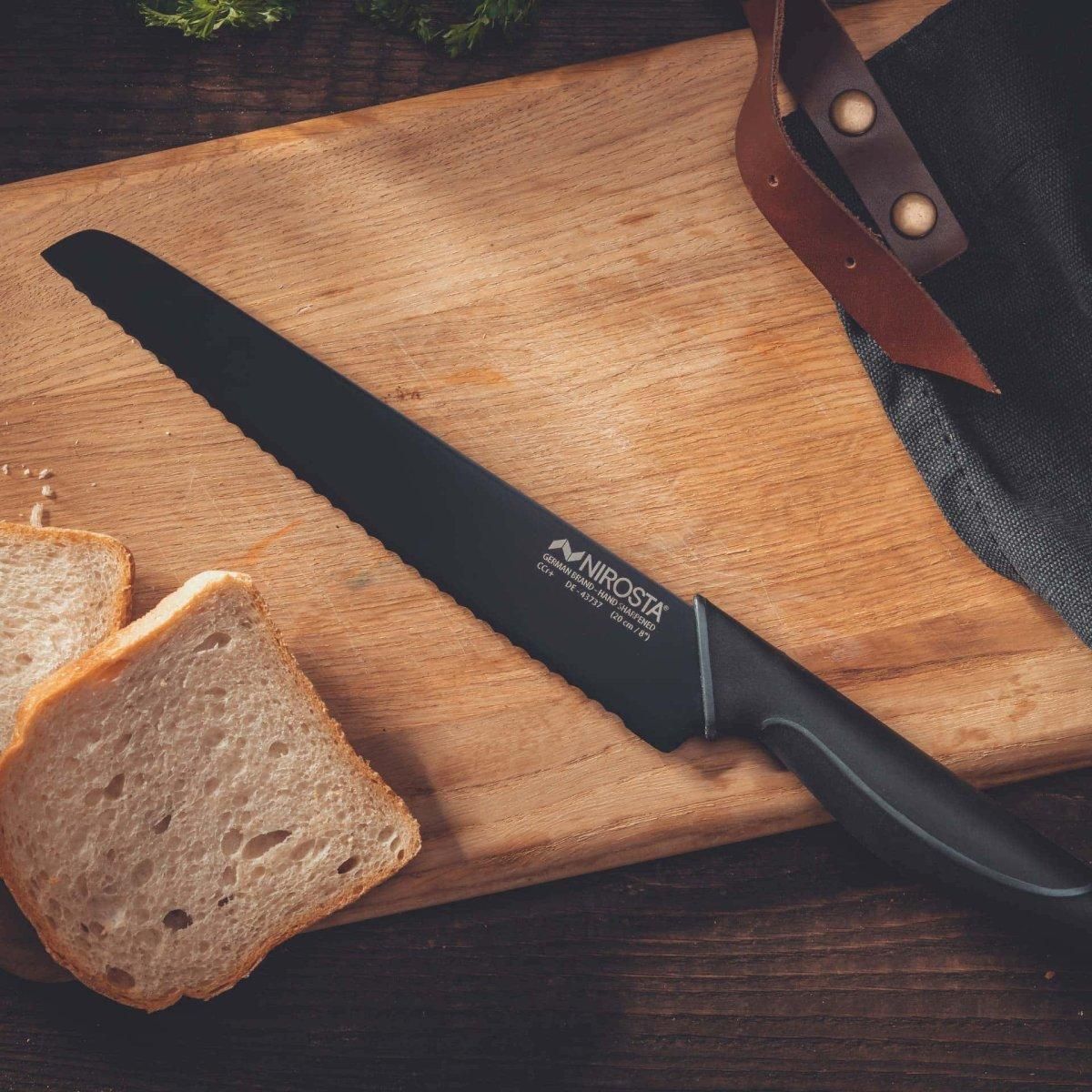 NIROSTA Couteau à pain dentelé Nirosta Black Edition