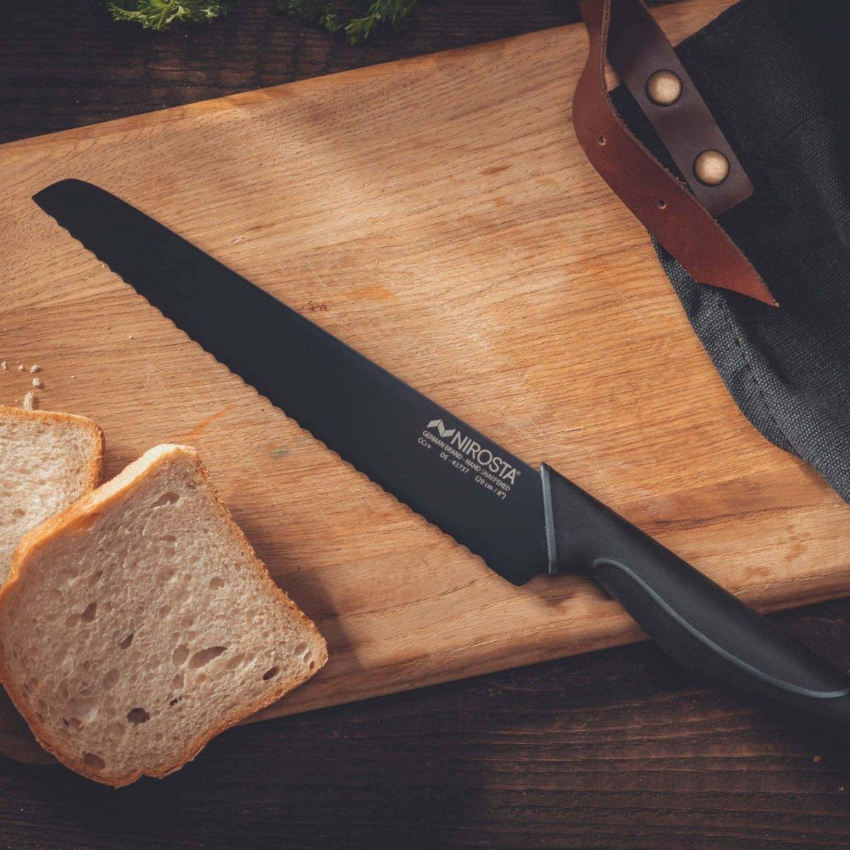 NIROSTA Couteau à pain dentelé Nirosta Black Edition