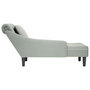 Voir la diapositive 5 : VIDAXL Fauteuil long et coussin et accoudoir droit gris clair velours