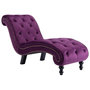 Voir la diapositive 2 : VIDAXL Chaise longue Velours Violet