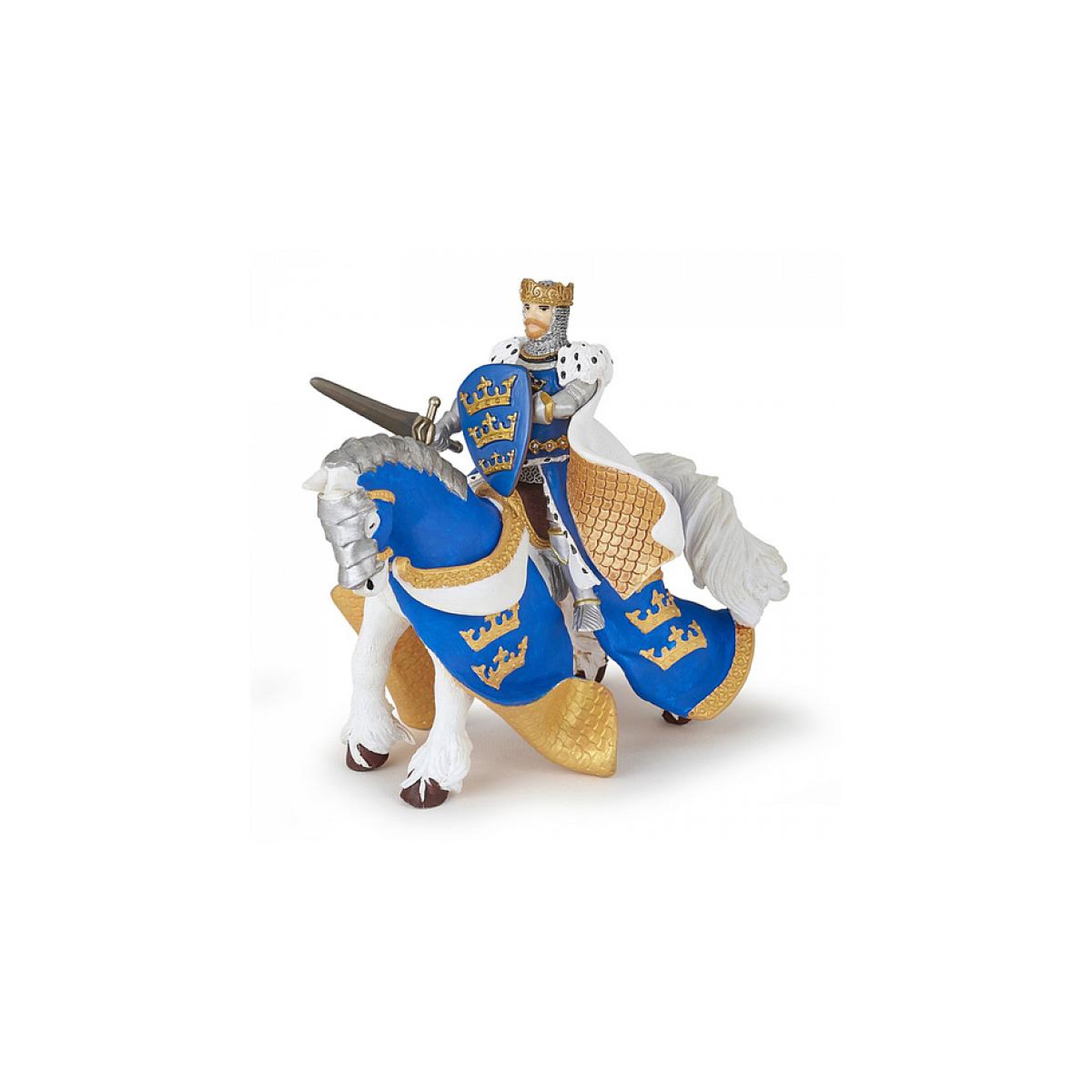Voir la diapositive 2 : Papo 39952 Cheval Du Roi Arthur Bleu
