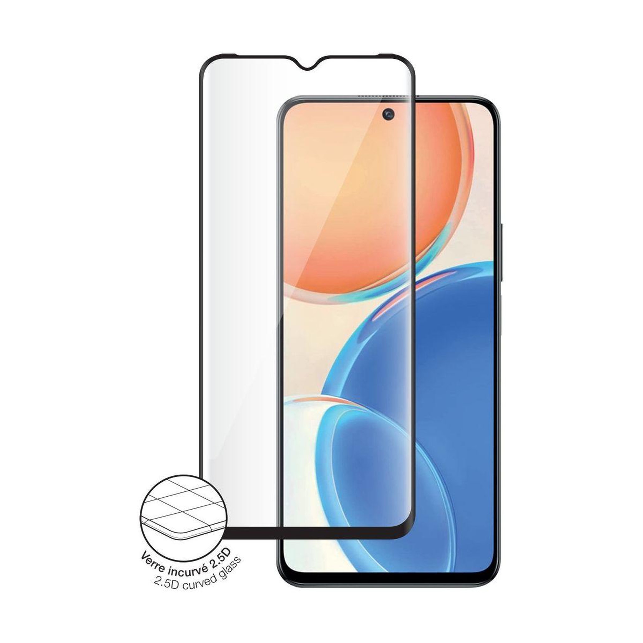 Bigben Connected Protège écran Honor X8 5G Verre trempé 2.5D noir