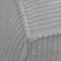 HOMIFAB Méridienne d'angle à droite modulable en velours côtelé gris clair - Rezia