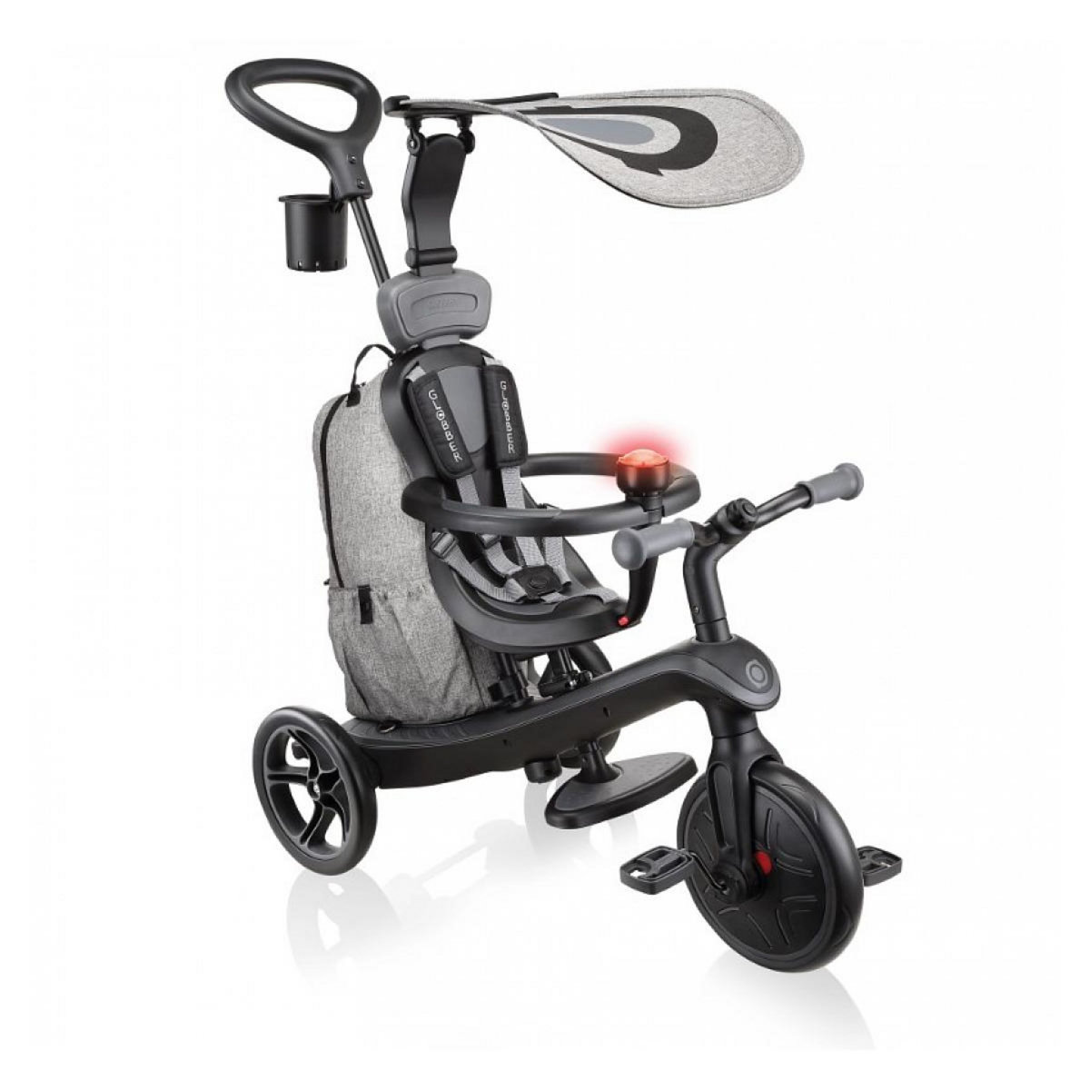 Globber Tricycle Trike Explorer 4 En 1 Deluxe Play Gris noir
