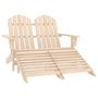 Voir la diapositive 1 : VIDAXL Chaise de jardin Adirondack 2 places et repose-pied sapin