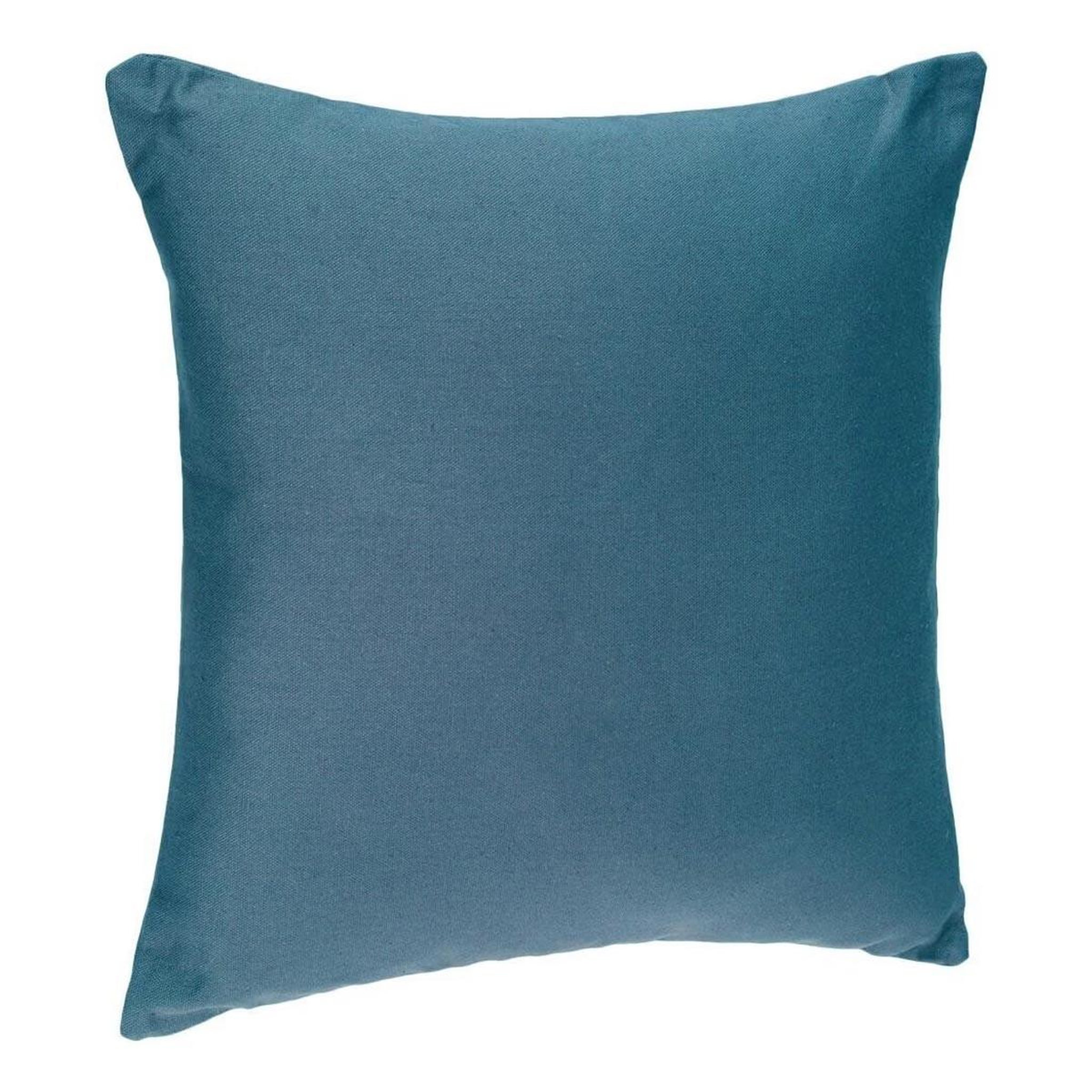 ATMOSPHERA Coussin déhoussable  jovi  38x38cm bleu canard